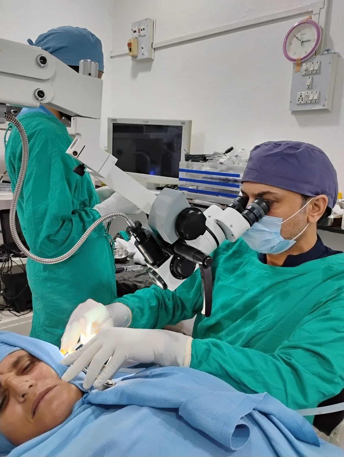 ENT microscope procedure at Satyam ENT Hospital